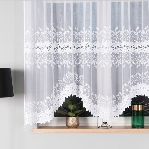 Firanka gotowa żakardowa BASTIA 160x300 cm kolor biały