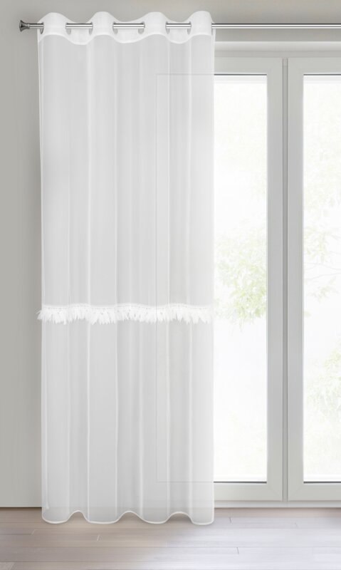 FIRANA GOTOWA SYLVI 140 X 260 CM BIAŁY