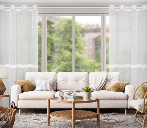 FIRANA GOTOWA SYLVI 140 X 260 CM BIAŁY