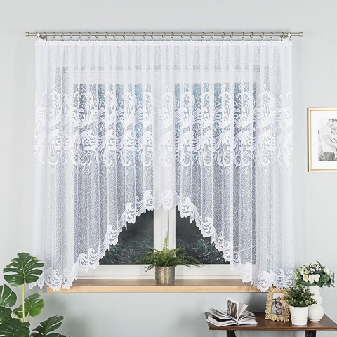 Firanka żakardowa gotowa IWONA 160x400 cm kolor biały