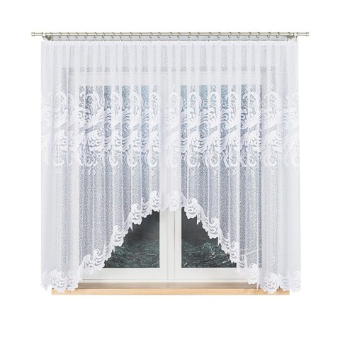 Firanka żakardowa gotowa IWONA 160x400 cm kolor biały