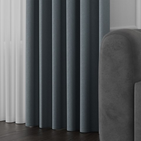 RUFUS Tkanina dekoracyjna dwustronna, wysokość 320cm, kolor 675 szaroniebieski TD0017/TDP/675/000320/1