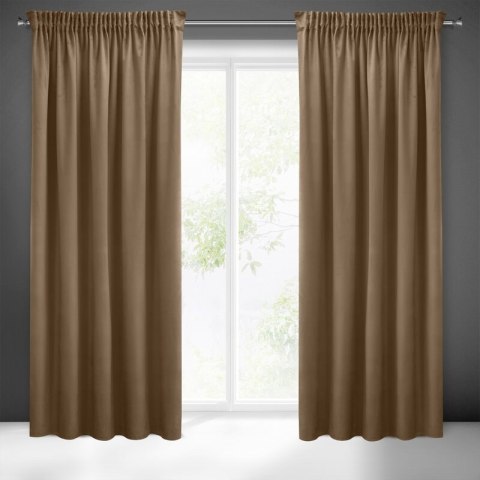 Zasłona gotowa SIBEL 140x270 cm kolor brązowy