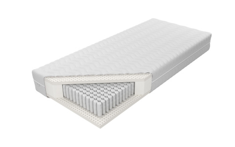 Antyalergiczny materac sprężynowy o wysokości 21 cm. Doskonały dla osób preferujących spanie na boku lub brzuchu.