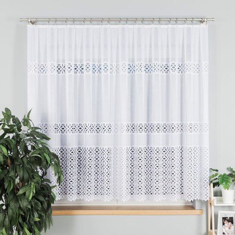 Firanka żakardowa 018869 wysokość 150 cm kolor biały
