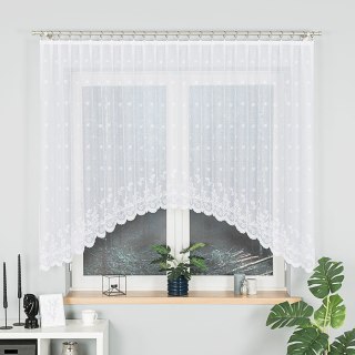 Firanka gotowa żakardowa KAROLINA 140x300 cm kolor biały