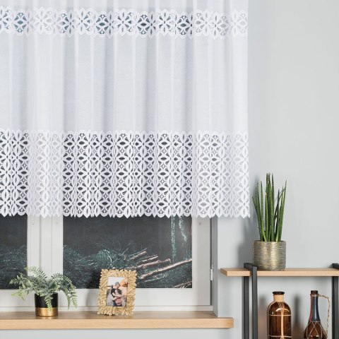 Firanka żakardowa na metry 018869 wysokość 120 cm kolor biały