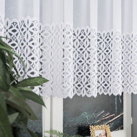 Firanka żakardowa na metry 018869 wysokość 120 cm kolor biały