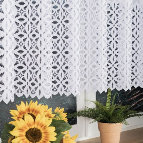 Firanka żakardowa na metry 018869 wysokość 130 cm kolor biały