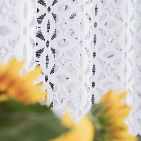 Firanka żakardowa na metry 018869 wysokość 130 cm kolor biały