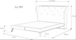 BOX 171 podstawa łóżka kontynentalnego - 180x200