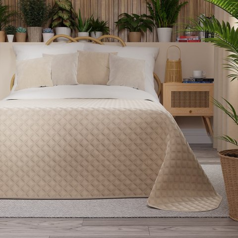 VELVI Narzuta dekoracyjna, rozmiar 220x240cm, kolor 003 jasny beżowy VELVI0/NAP/003/220240/1