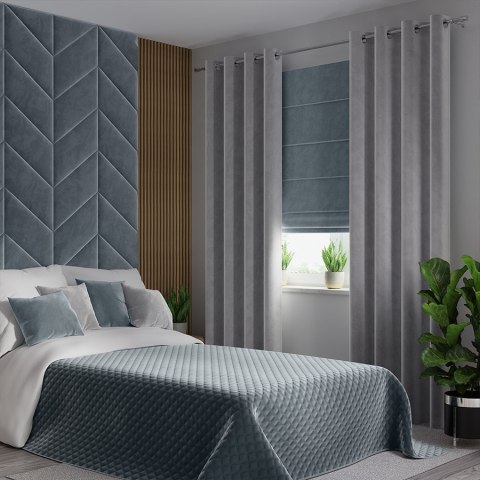 VELVI Narzuta dekoracyjna, rozmiar 220x240cm, kolor 063 niebieski VELVI0/NAP/063/220240/1