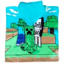 Ręcznik bawełniany ponczo z kapturem 50x100 Minecraft