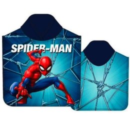 Ręcznik bawełniany ponczo z kapturem 50x100 Spiderman