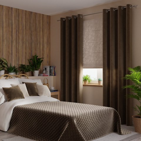 VELVI Narzuta dekoracyjna, rozmiar 170x210cm, kolor 002 brązowy VELVI0/NAP/002/170210/1