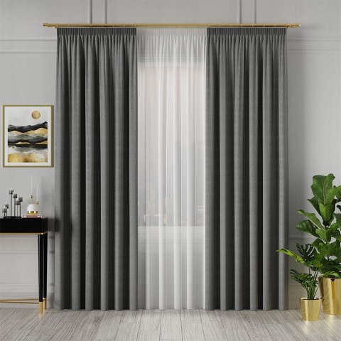 IBIZA Tkanina dekoracyjna, wysokość 300cm, kolor 009 ciemny szary 027823/TDP/009/000300/1