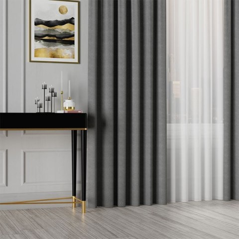 IBIZA Tkanina dekoracyjna, wysokość 300cm, kolor 009 ciemny szary 027823/TDP/009/000300/1