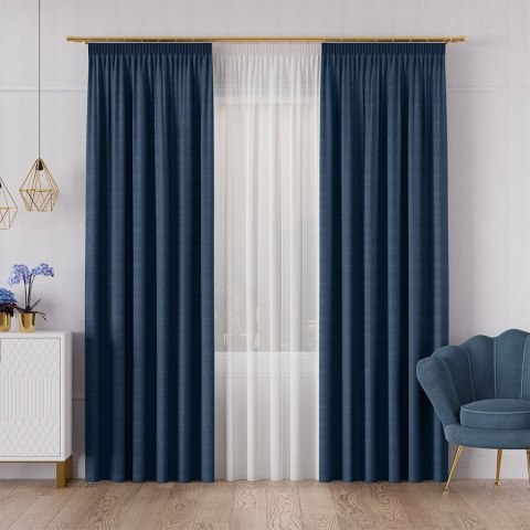 IBIZA Tkanina dekoracyjna, wysokość 300cm, kolor 014 granatowy 027823/TDP/014/000300/1