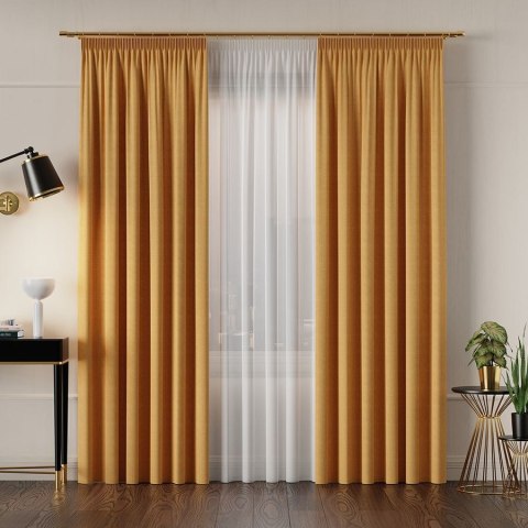 IBIZA Tkanina dekoracyjna, wysokość 300cm, kolor 019 musztardowy 027823/TDP/019/000300/1