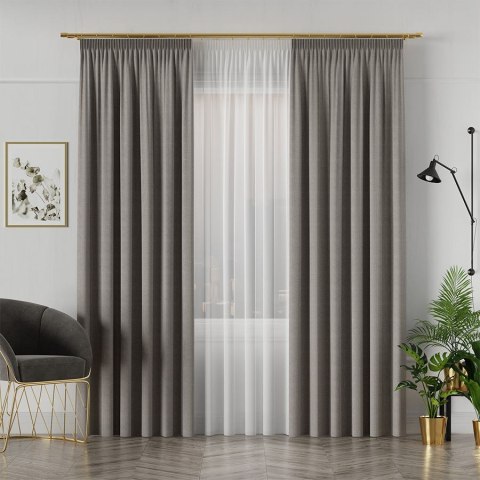 IBIZA Tkanina dekoracyjna, wysokość 300cm, kolor 021 ciemny beżowo-szary 027823/TDP/021/000300/1