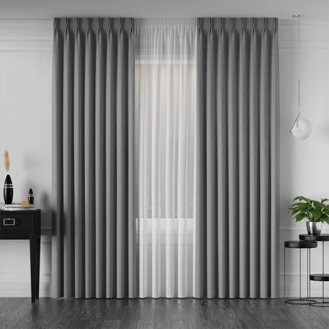 LISA Tkanina dekoracyjna, wysokość 300cm, kolor 014 popielaty 004150/TDP/014/000300/1