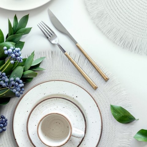 PODKŁADKA BOHO 1 (FI) 38 CM SZARY