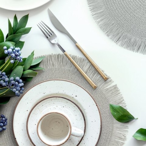 PODKŁADKA BOHO 1 (FI) 38 CM SZARY