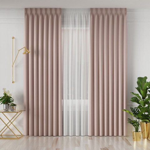 GRETA Tkanina dekoracyjna typu balckout, wysokość 320cm, kolor 009 pudrowy różowy 004204/TDP/009/000320/1