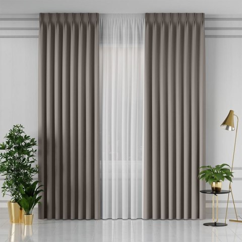 GRETA Tkanina dekoracyjna typu blackout, wysokość 320cm, kolor 013 chłodny szary 004204/TDP/013/000320/1