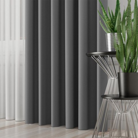 GRETA Tkanina dekoracyjna typu blackout, wysokość 320cm, kolor 014 grafitowy 004204/TDP/014/000320/1