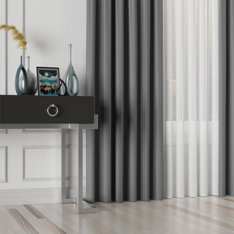 GRETA Tkanina dekoracyjna typu blackout, wysokość 320cm, kolor 014 grafitowy 004204/TDP/014/000320/1