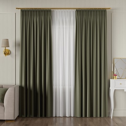 LIMA Tkanina dekoracyjna, wysokość 300cm, kolor 021 ciemny oliwkowy 318287/TDP/021/000300/1