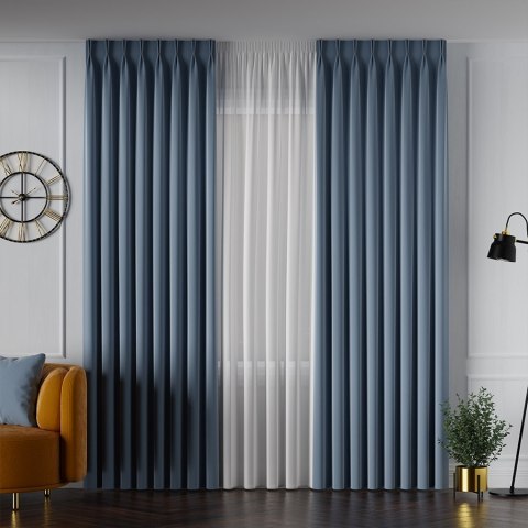 LIMA Tkanina dekoracyjna, wysokość 300cm, kolor 028 ciemny niebieski 318287/TDP/028/000300/1