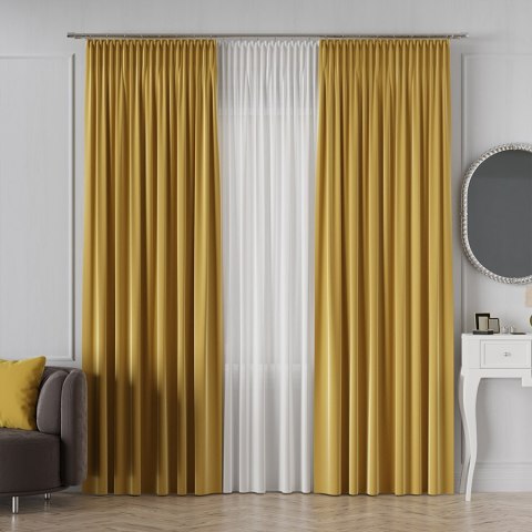 LIMA Tkanina dekoracyjna, wysokość 300cm, kolor 032 szafranowy żółty 318287/TDP/032/000300/1