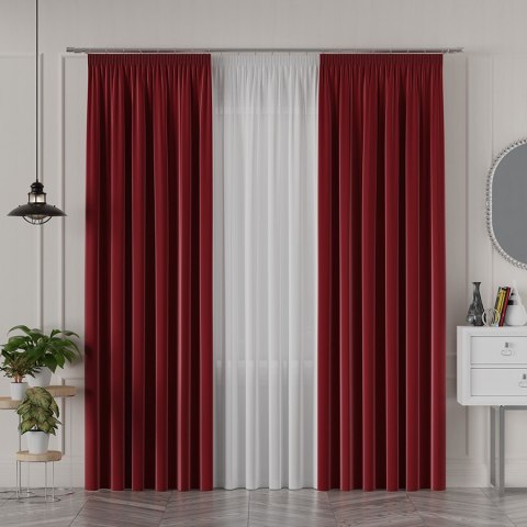 LIMA Tkanina dekoracyjna, wysokość 300cm, kolor 046 czerwony 318287/TDP/046/000300/1