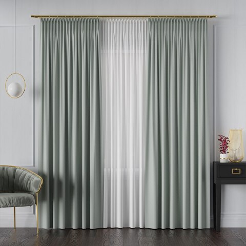 LIMA Tkanina dekoracyjna, wysokość 300cm, kolor 054 pastelowy zielony 318287/TDP/054/000300/1