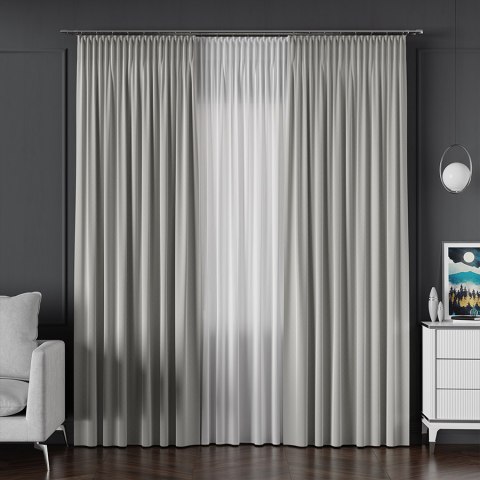 LIMA Tkanina dekoracyjna, wysokość 300cm, kolor 071 pastelowy szary 318287/TDP/071/000300/1