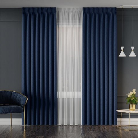 LISA Tkanina dekoracyjna, wysokość 300cm, kolor 021 granatowy 004150/TDP/021/000300/1