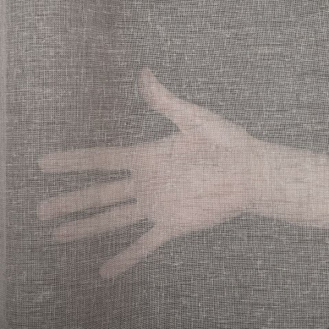 PETRA Firanka z ołowianką, wysokość 320cm, kolor 008 szary 020910/000/008/000320/1