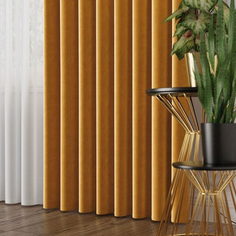 VELVET Tkanina dekoracyjna, wysokość 300cm, kolor 026 szafranowy VELVET/TZP/026/000300/1