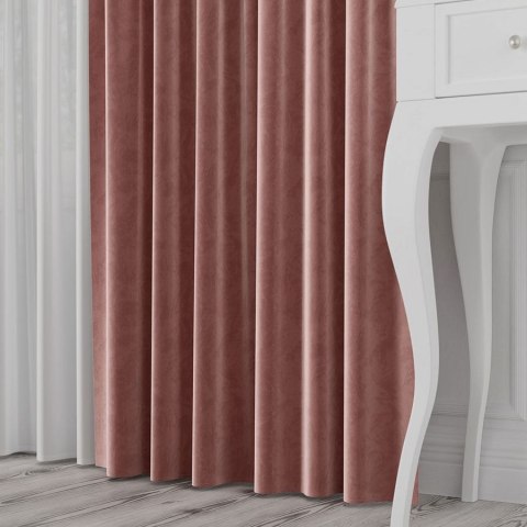 VELVET Tkanina dekoracyjna, wysokość 300cm, kolor 034 ciemny pudrowy różowy VELVET/TZP/034/000300/1