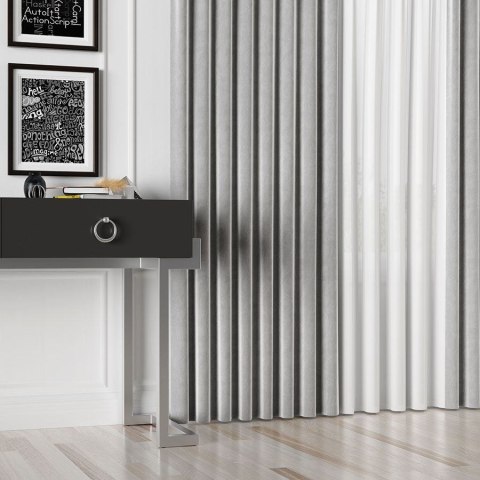 VELVET Tkanina dekoracyjna, wysokość 300cm, kolor 068 szary VELVET/TZP/068/000300/1