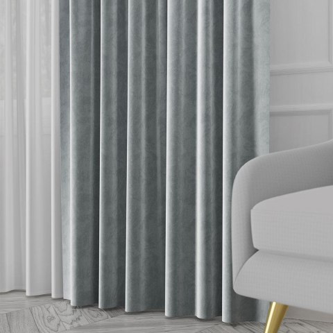 VELVET Tkanina dekoracyjna, wysokość 300cm, kolor 072 pastelowy szary VELVET/TZP/072/000300/1