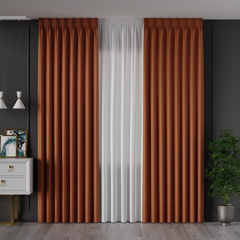 FRIDA Tkanina dekoracyjna dwustronna, wysokość 310cm, kolor 007 rdzawy 029120/TDP/007/000310/1