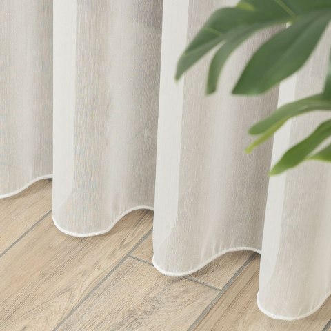 Firanka fantazyjna z ołowianką, wysokość 300cm, kolor 012 kremowy z błyszczącą nitką 318461/OLO/012/000300/1