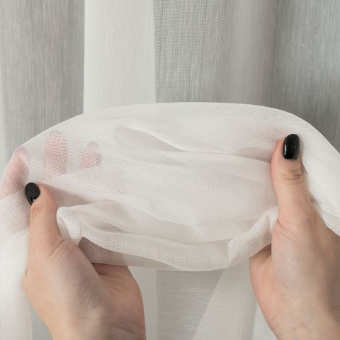 Firanka fantazyjna z ołowianką, wysokość 300cm, kolor 012 kremowy z błyszczącą nitką 318461/OLO/012/000300/1