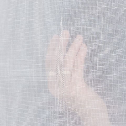 Firanka fantazyjna ze wzorem po całości z ołowianką, wysokość 305cm, kolor 002 biały z szarym i beżowym 024934/OLO/002/000305/1