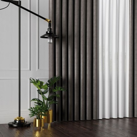 VELVET Tkanina dekoracyjna, wysokość 300cm, kolor 079 ciepły ciemny szary VELVET/TZP/079/000300/1