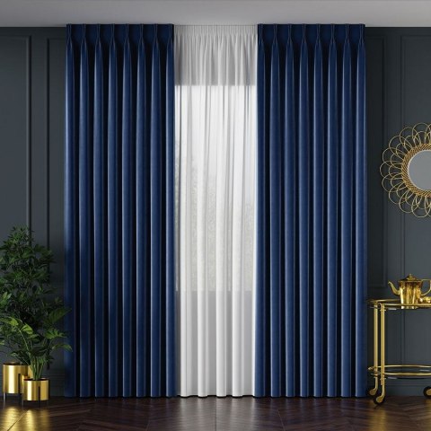 VELVET Tkanina dekoracyjna, wysokość 300cm, kolor 109 granatowy VELVET/TZP/109/000300/1